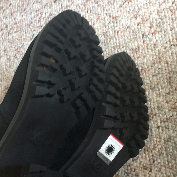 UGG Black Suede High Heel Pull-on Boots - Picture 11 of 16